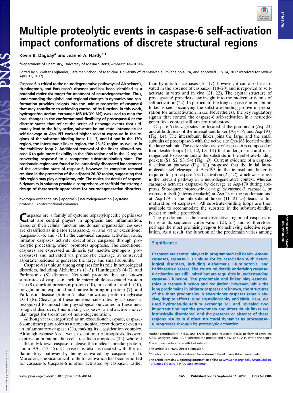 Multiple Proteolytic Events in Caspase-6 Self-Activation Impact Conformations of Discrete Structural Regions