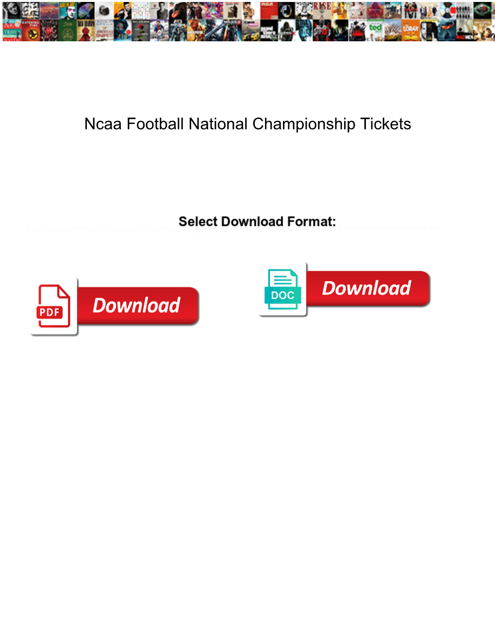 Ncaa Football National Championship Tickets