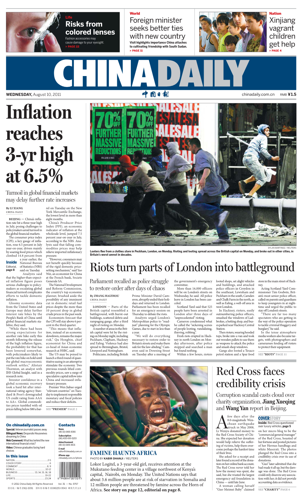 Inflation Reaches 3-Yr High at 6.5%