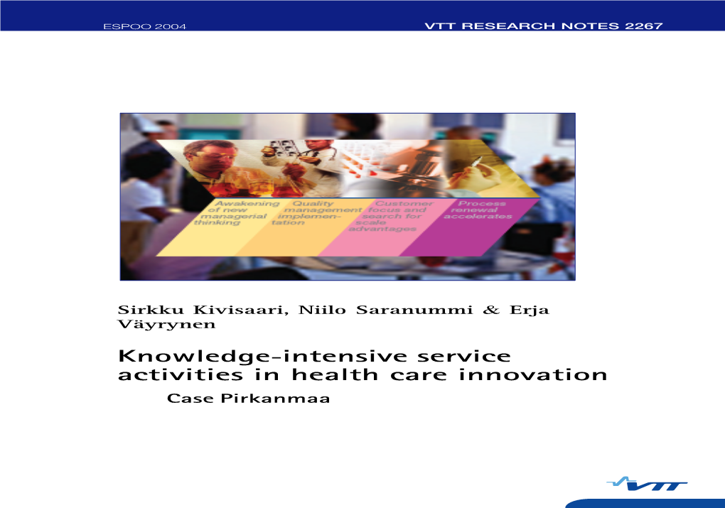 Knowledge-Intensive Service Activities in Health Care Innovation