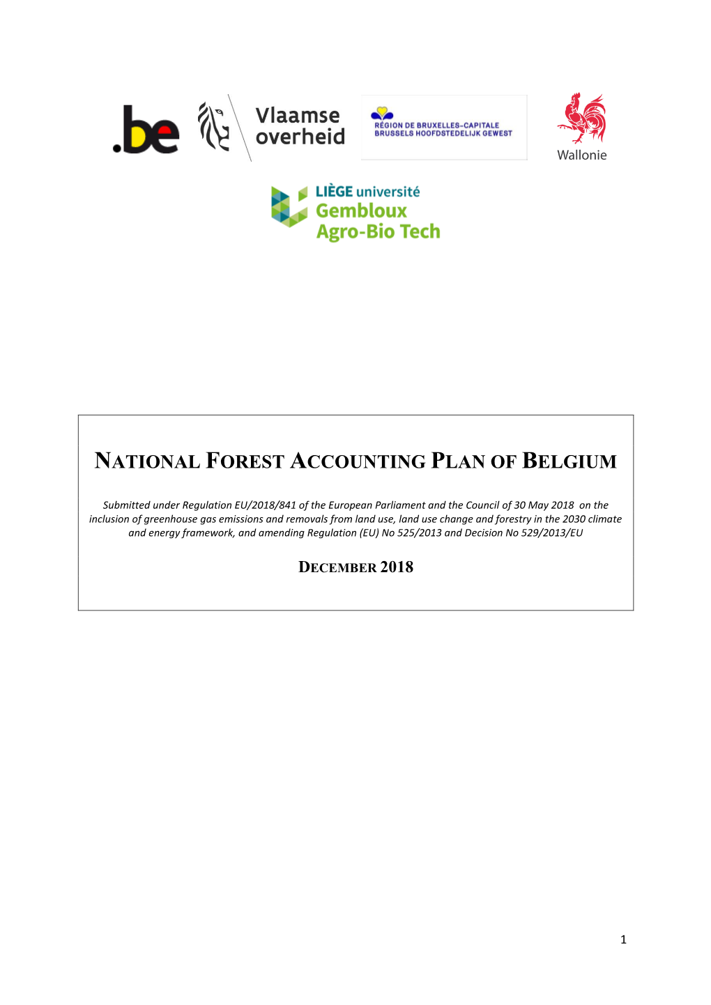 National Forest Accounting Plan of Belgium