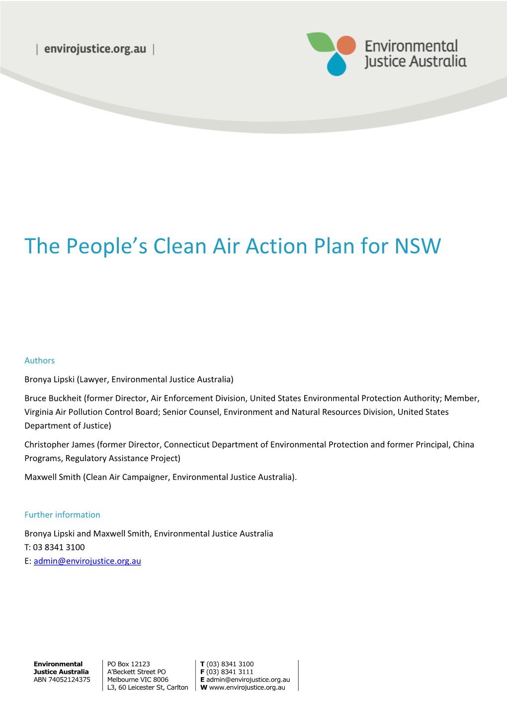 The People's Clean Air Action Plan