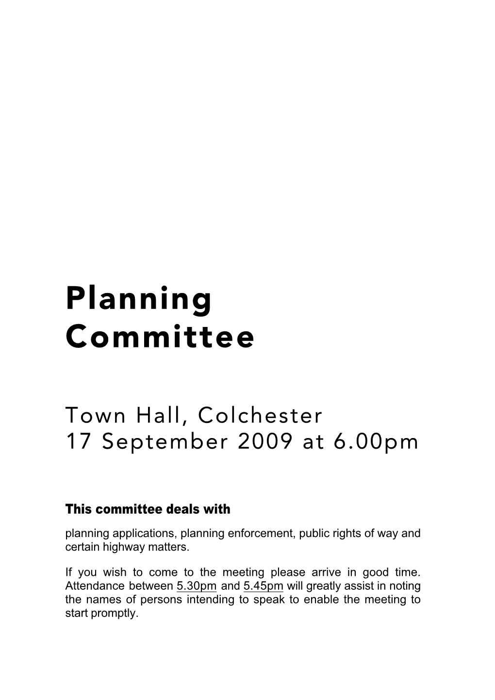 Planning Committee