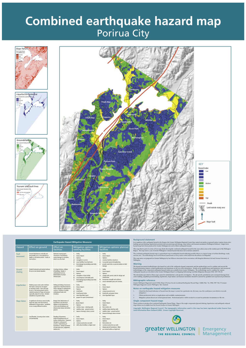 Combined Earthquake Hazard Map Porirua City