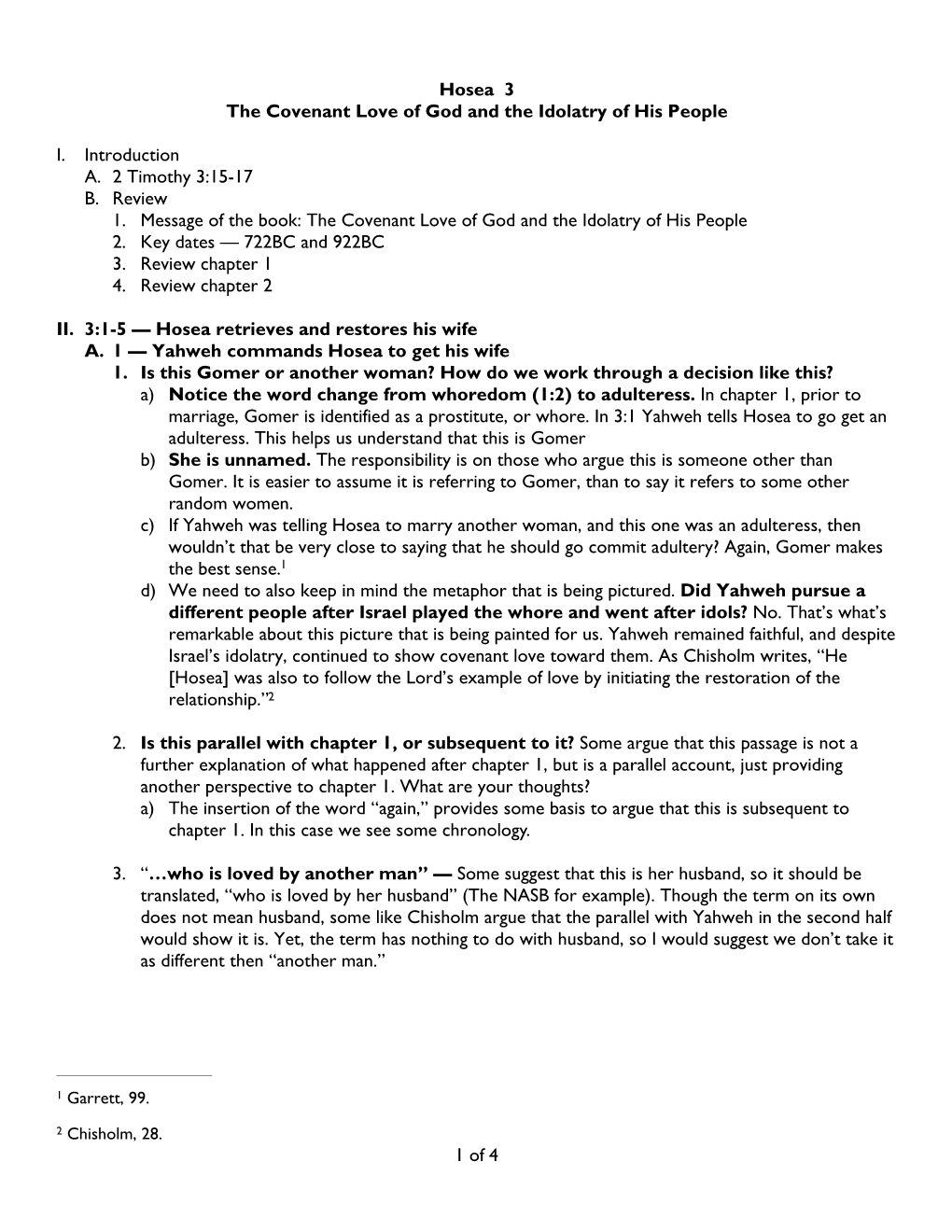 Hosea 3 the Covenant Love of God and the Idolatry of His People