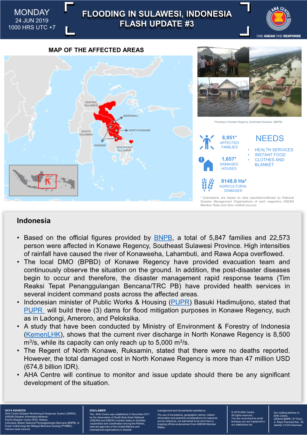 Flooding in Sulawesi, Indonesia Flash Update #3