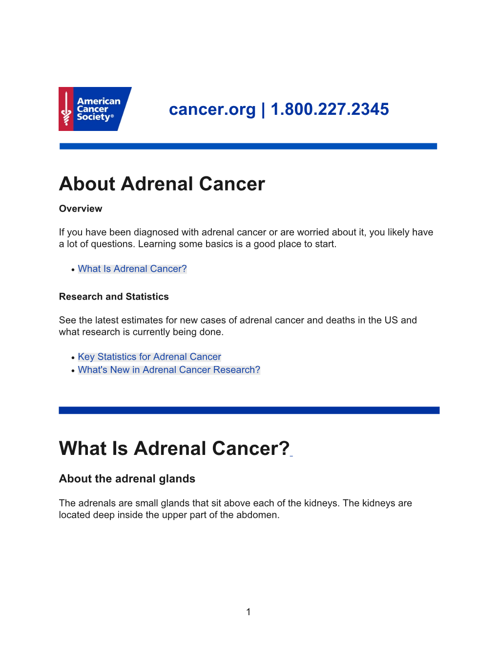What Is Adrenal Cancer?