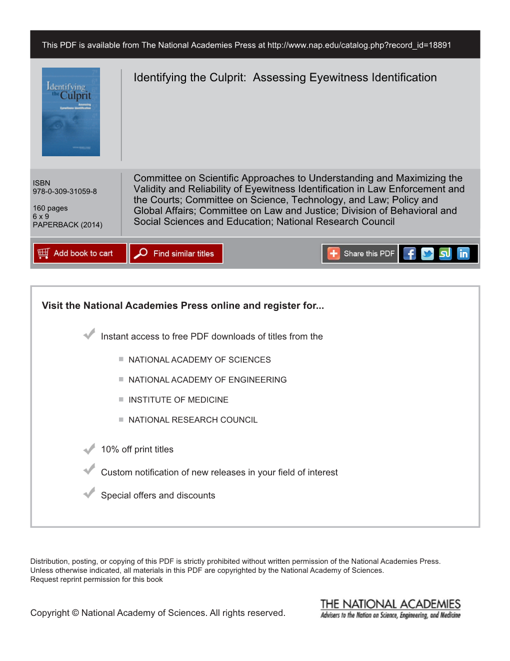 Assessing Eyewitness Identification