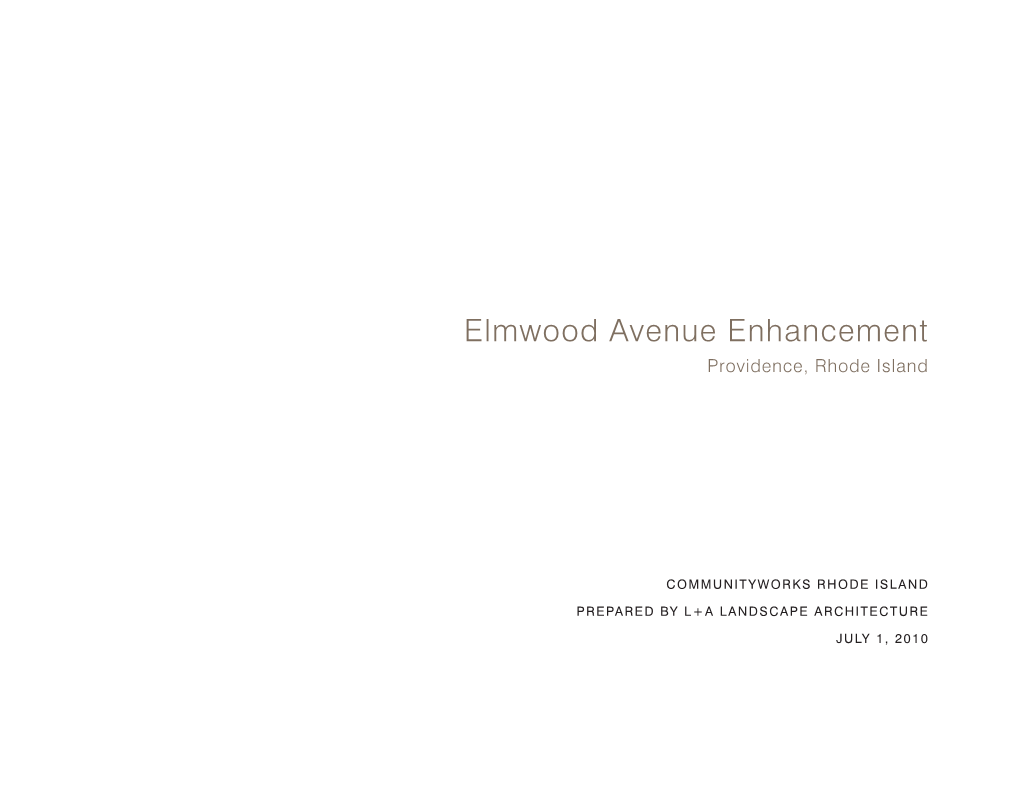 Elmwood Avenue Enhancement Report