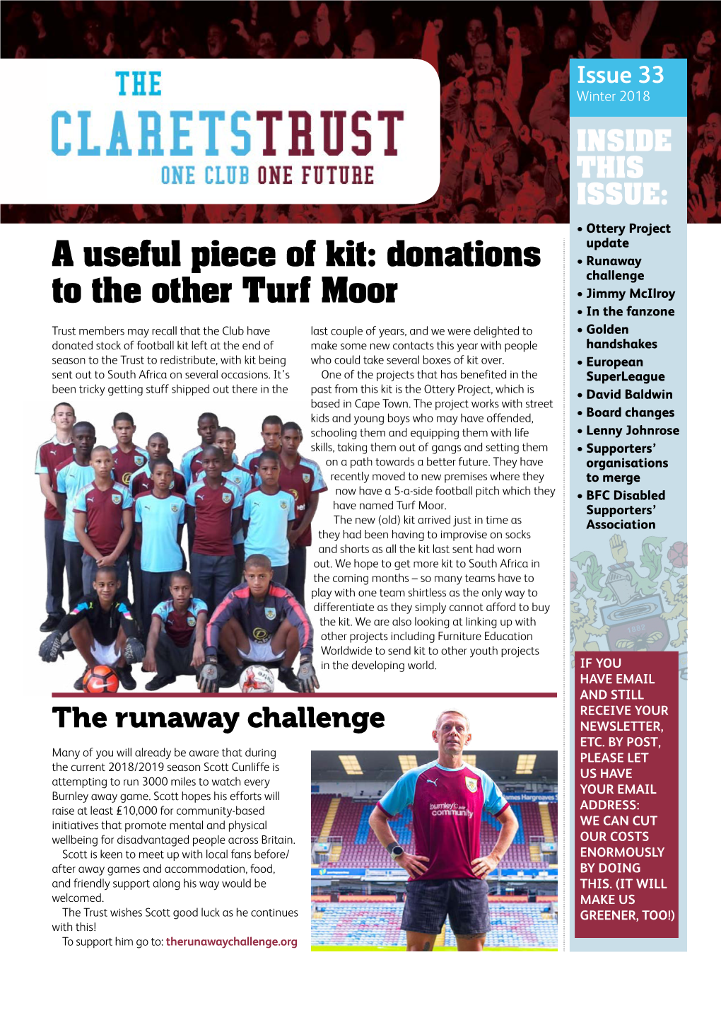 Donations to the Other Turf Moor