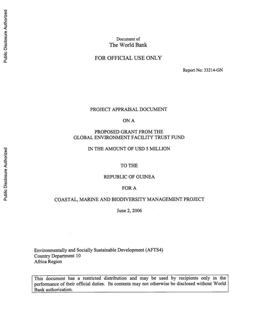 World Bank Document