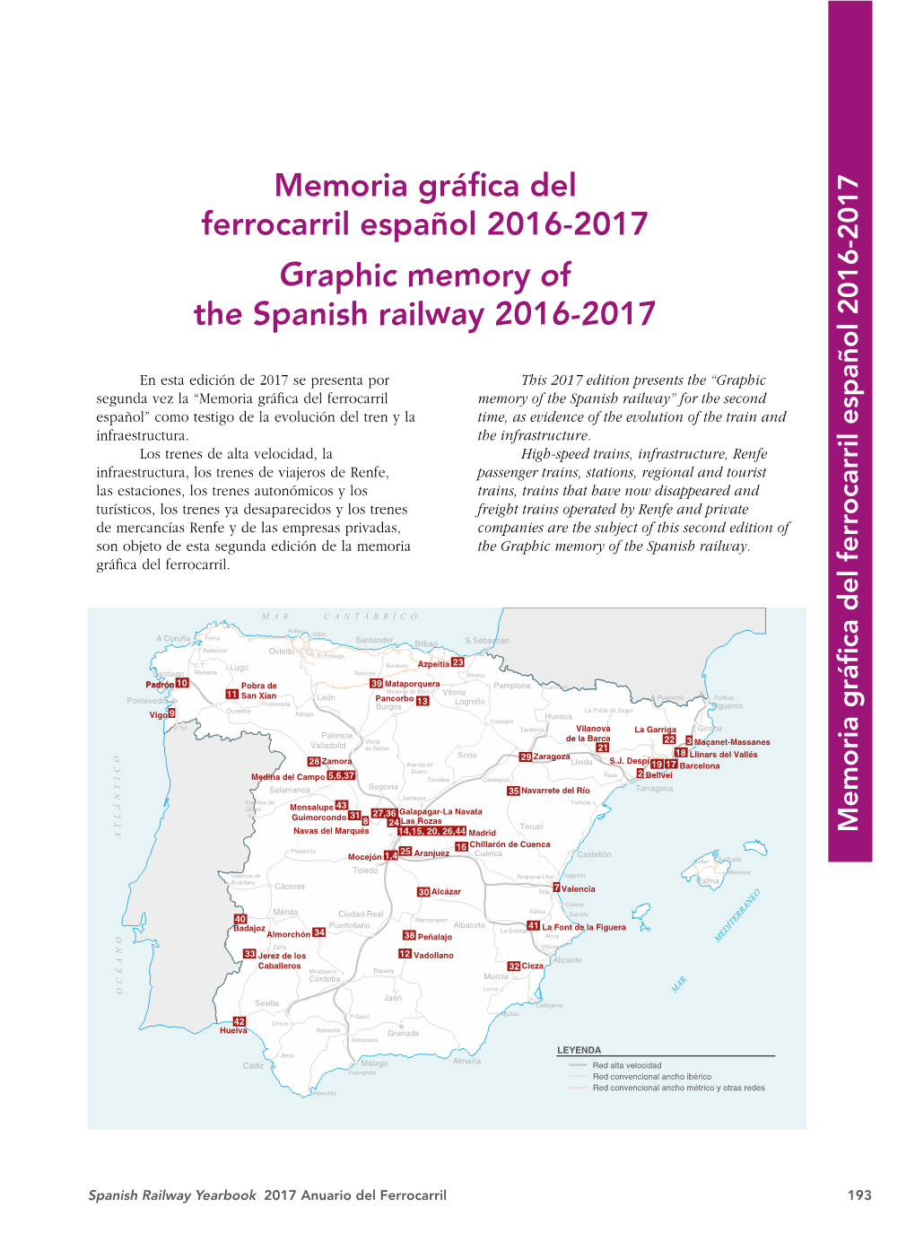 Memoria Gráfica Del Ferrocarril Español 2016-2017 Graphic