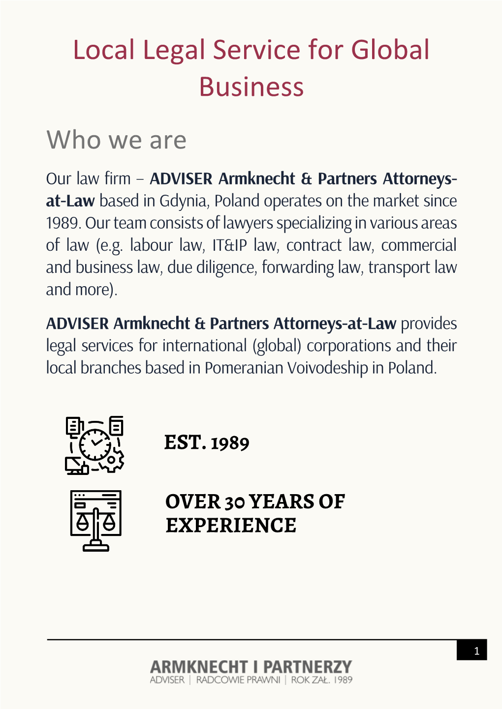 Local Legal Service for Global Business