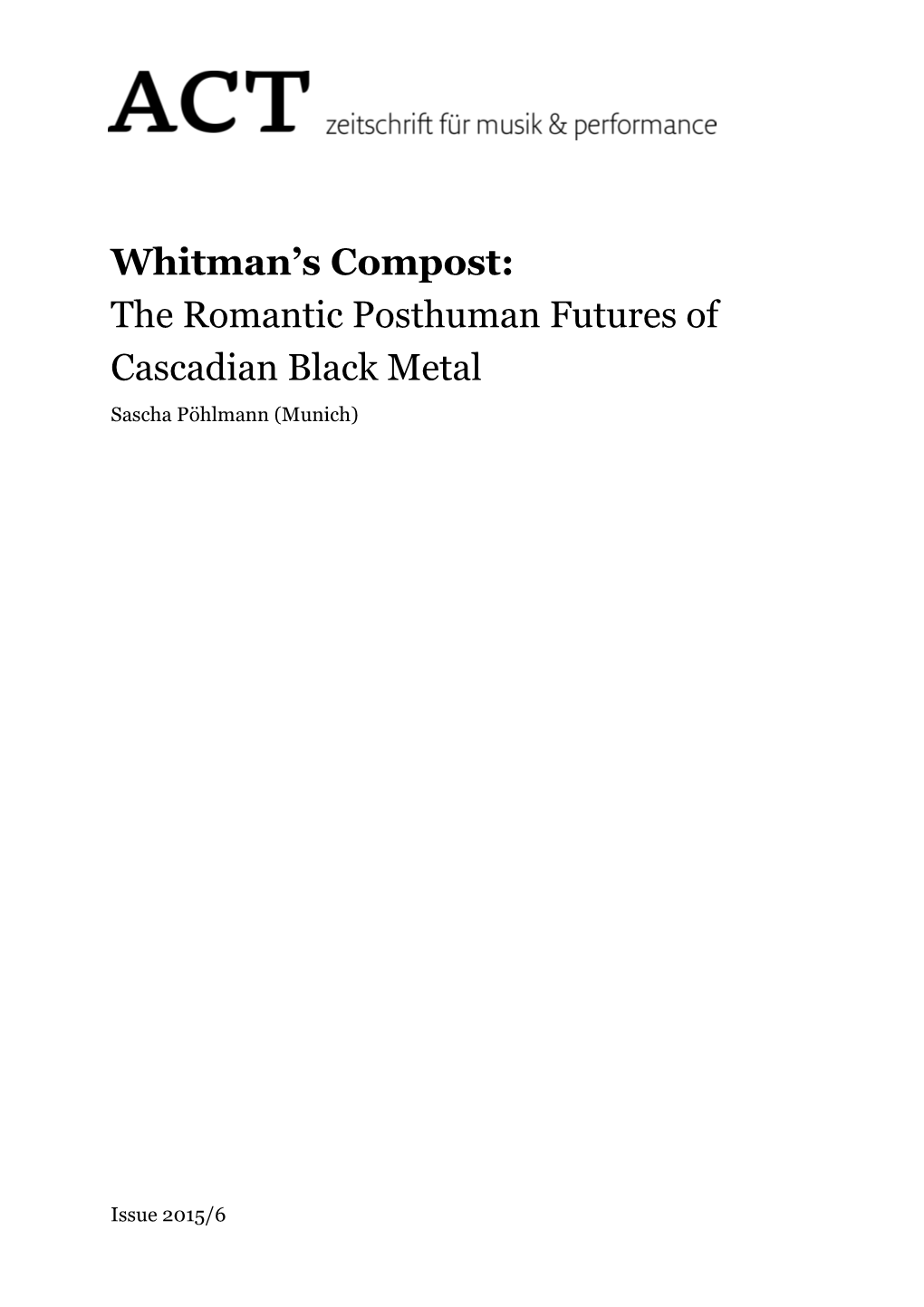 Whitman's Compost