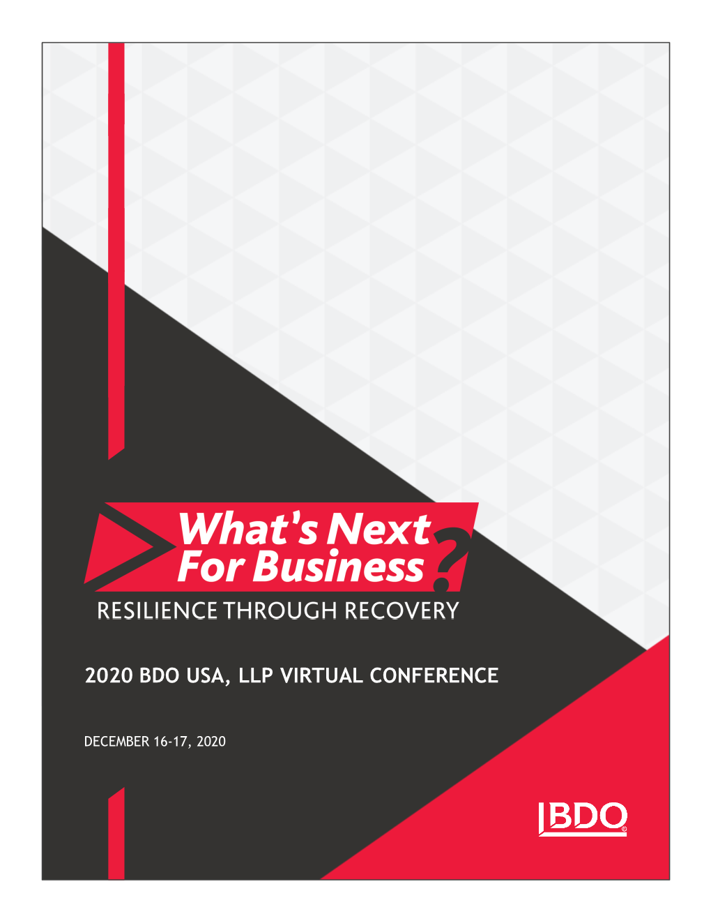 2020 Bdo Usa, Llp Virtual Conference