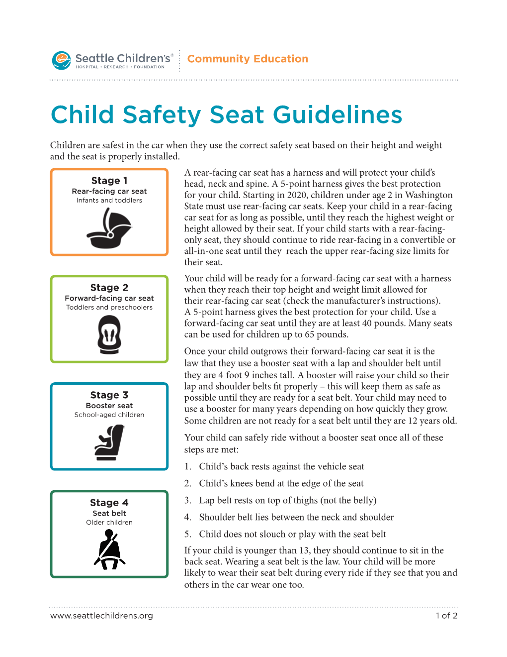 Child Safety Seat Guidelines