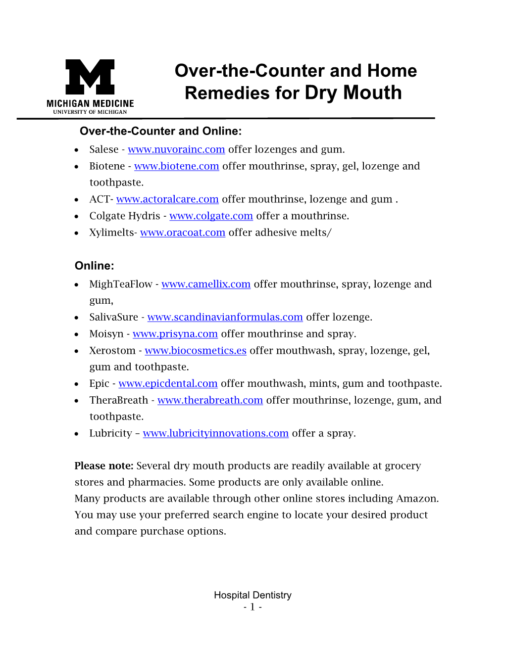 Over-The-Counter and Home Remedies for Dry Mouth