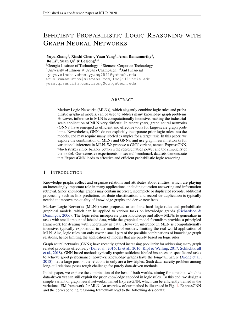 Efficient Probabilistic Logic Reasoning with Graph