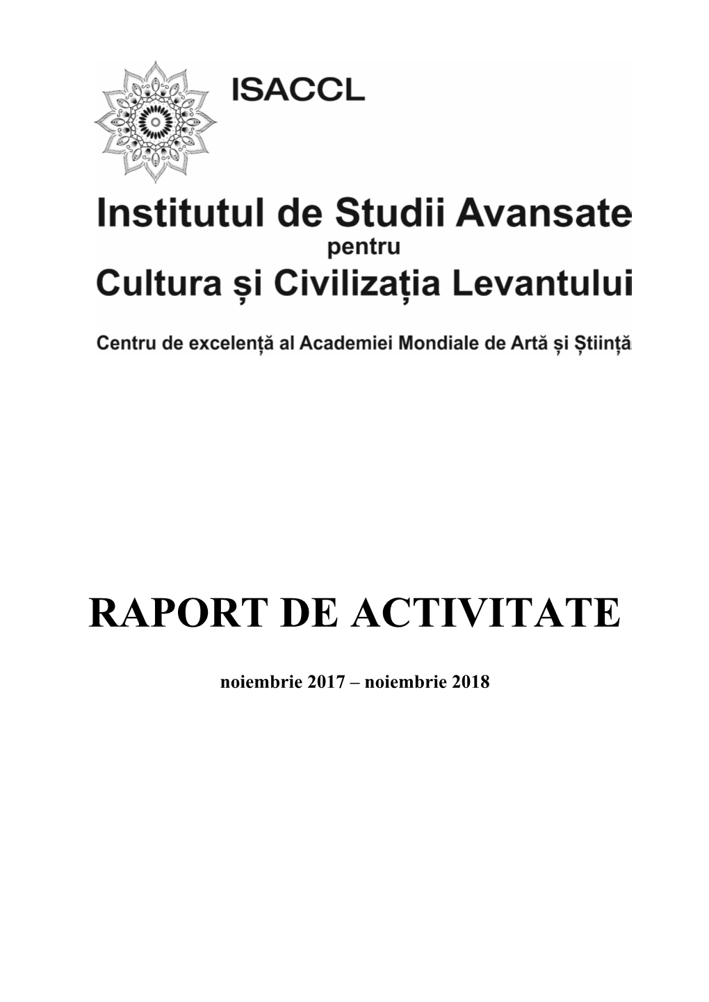 Raport De Activitate