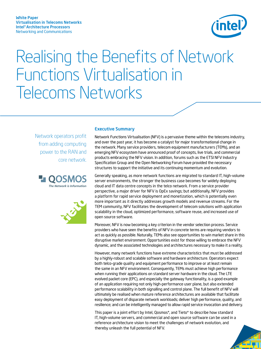 Realising the Benefits of Network Functions Virtualisation in Telecoms Networks