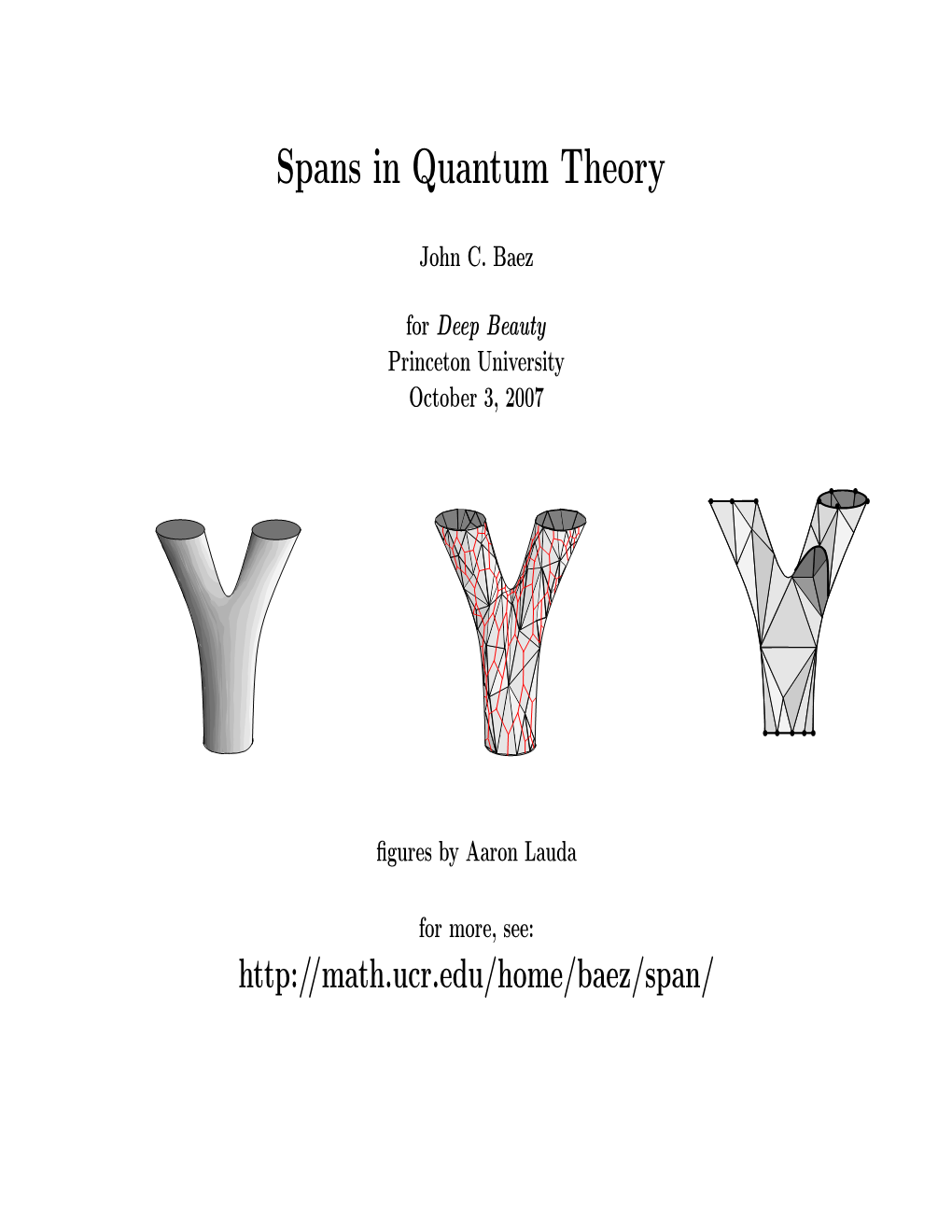 Spans in Quantum Theory