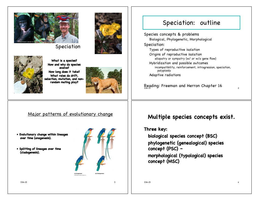 Lect 15 Speciation