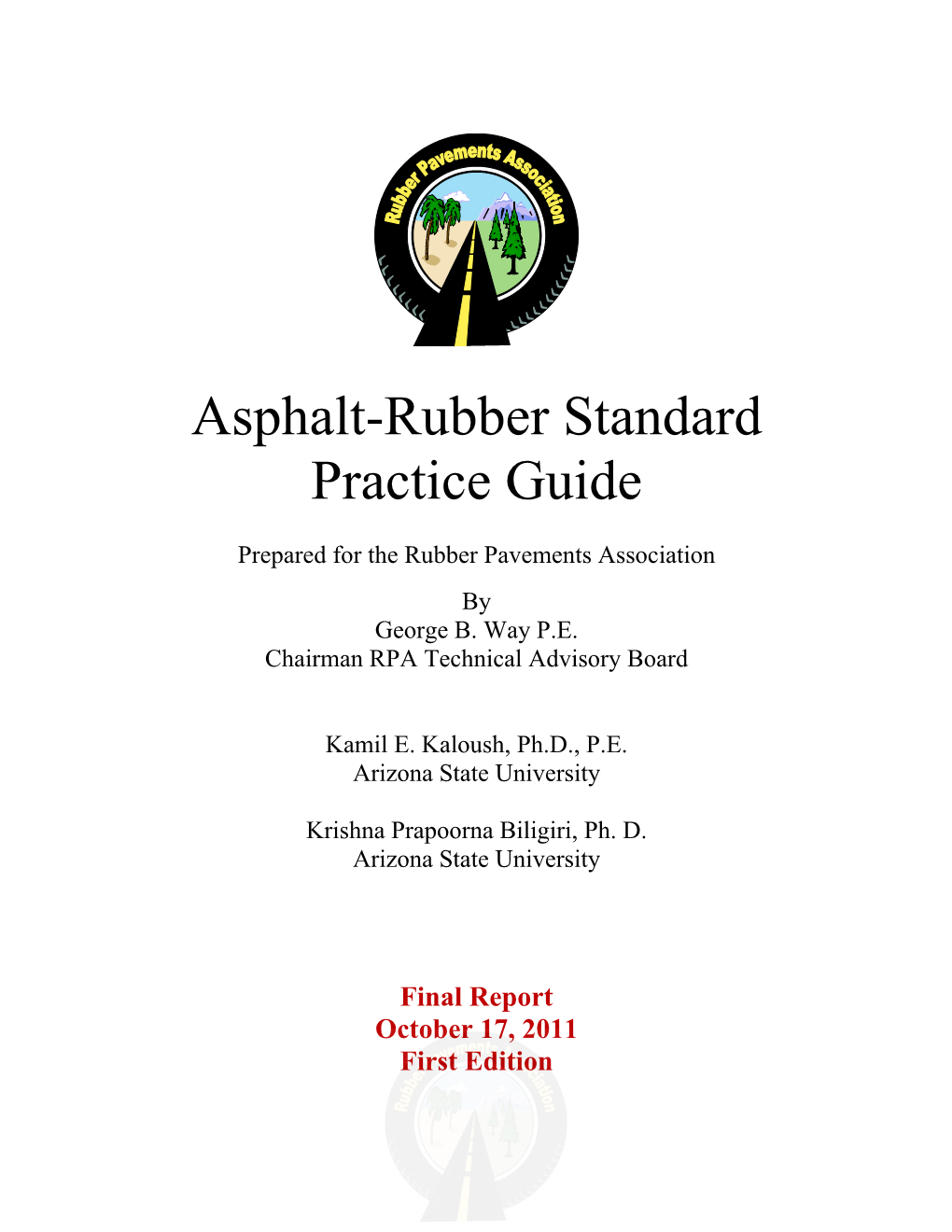 Asphalt-Rubber Standard Practice Guide