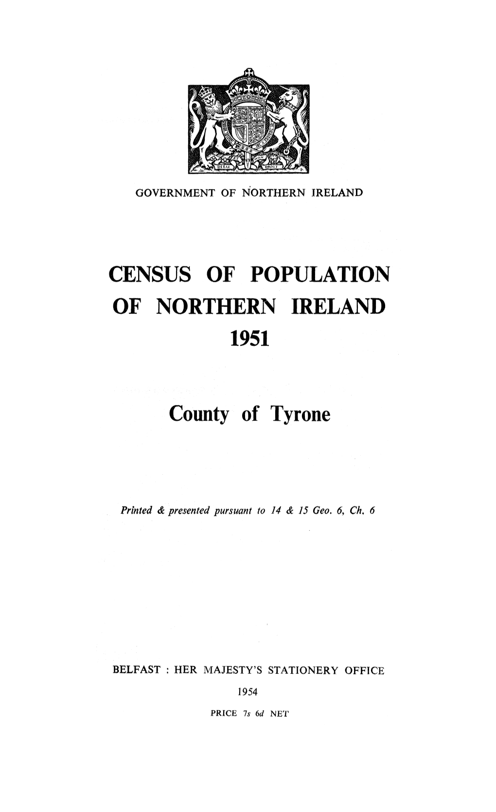 1951 Census Tyrone County Report