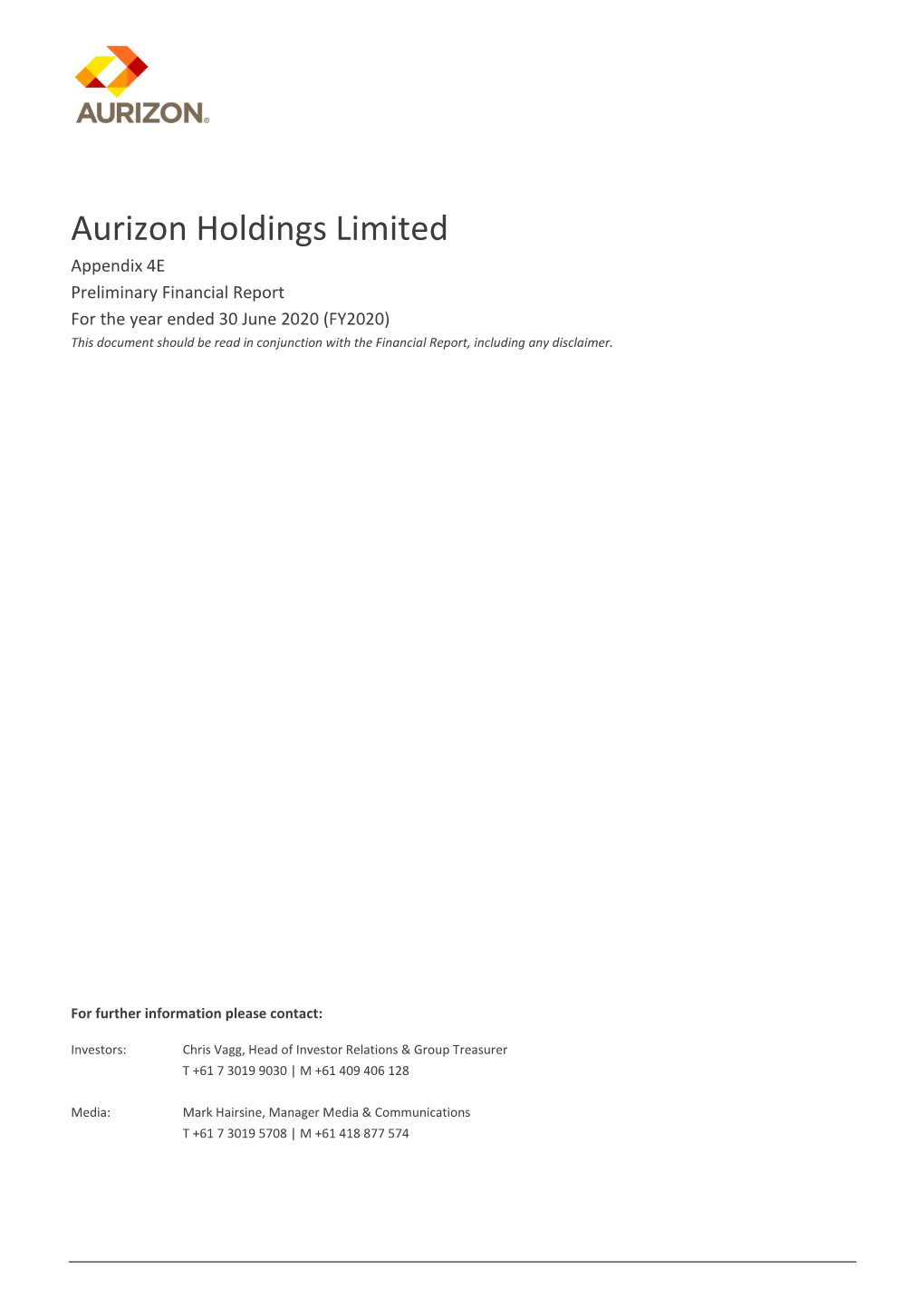 Aurizon Holdings Limited