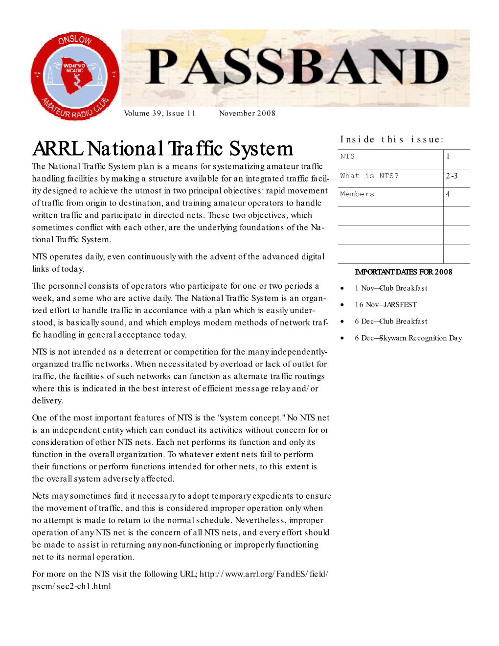 ARRL National Traffic System ARRL