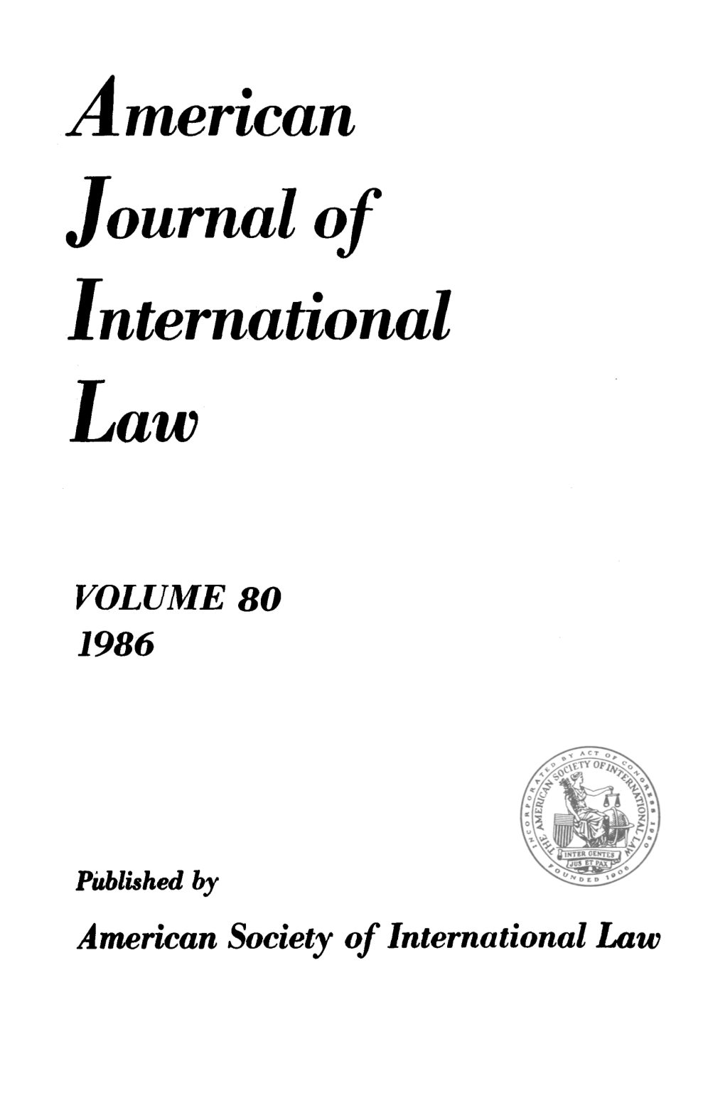 American Journal of International Law