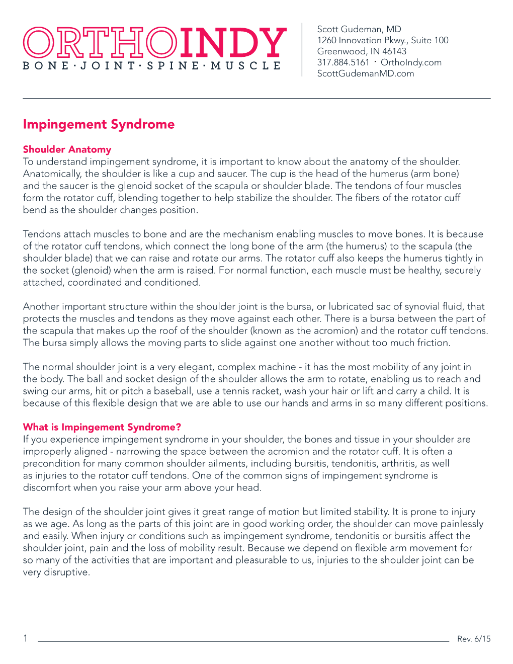 Impingement Syndrome