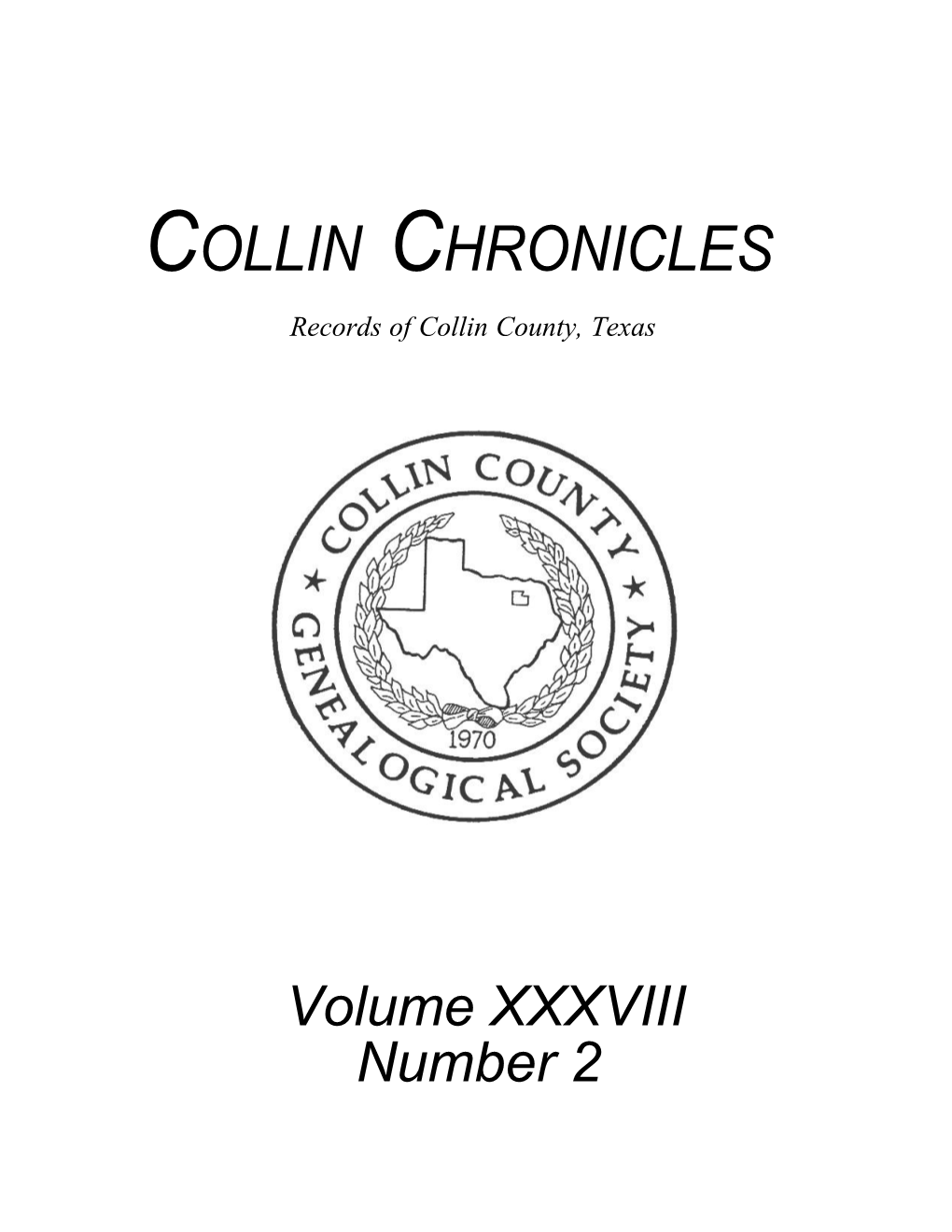 COLLIN CHRONICLES Records of Collin County, Texas