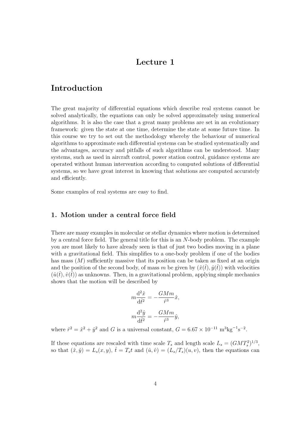 Lecture 1 Introduction