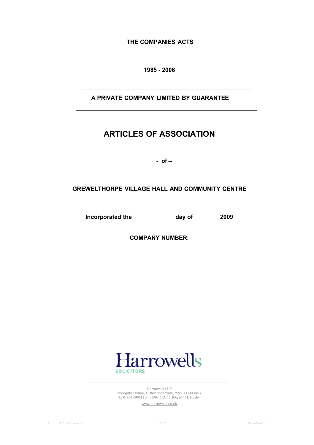 Articles of Association