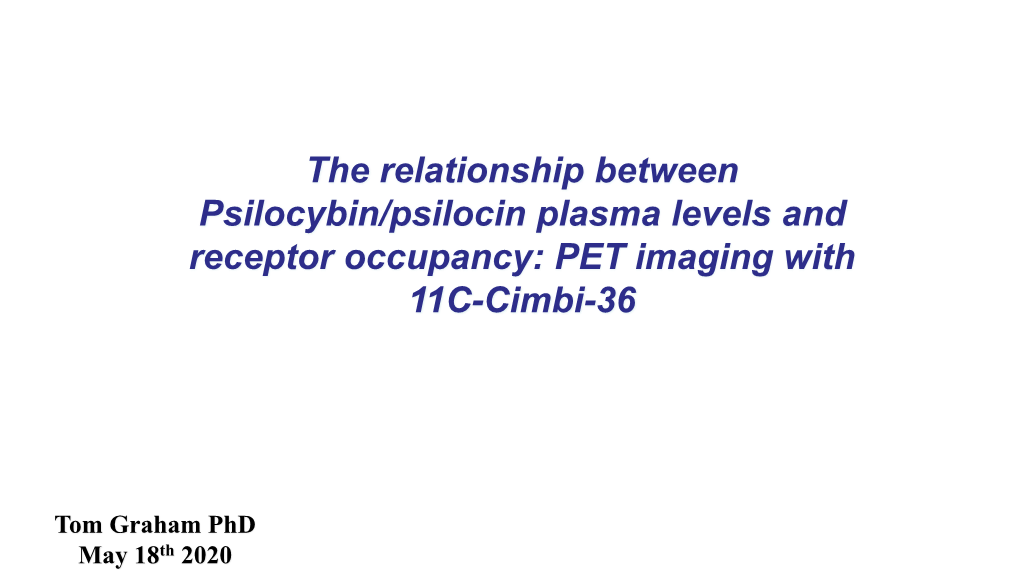 The Relationship Between Psilocybin/Psilocin Plasma Levels and Receptor Occupancy: PET Imaging with 11C-Cimbi-36