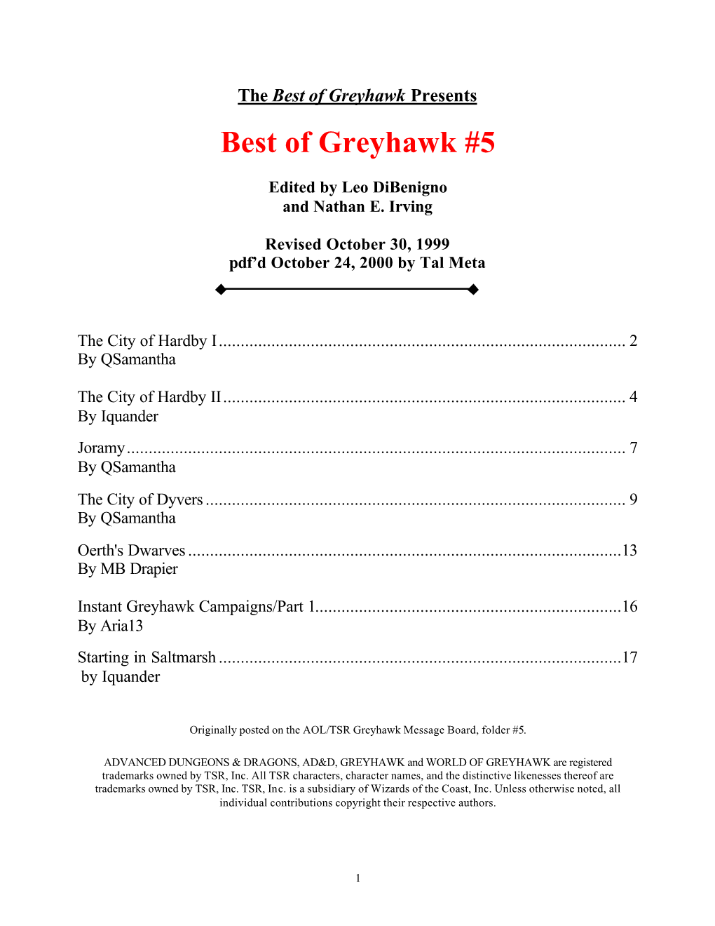 Best of Greyhawk #5