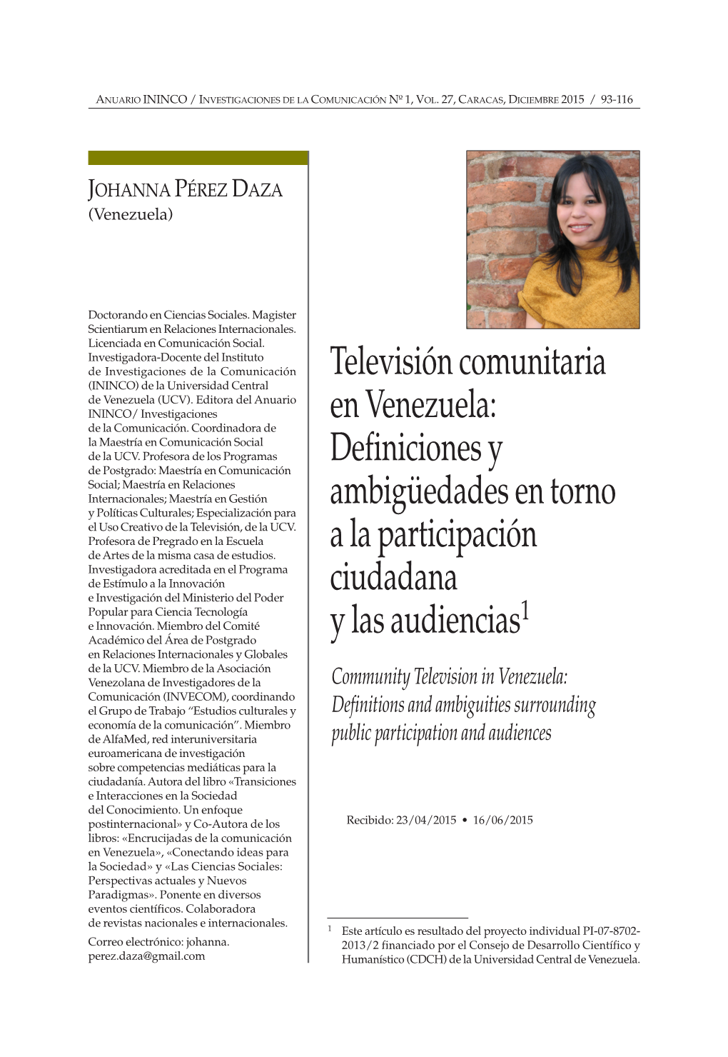 Televisión Comunitaria En Venezuela