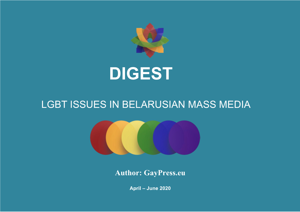 Digest. LGBT Issues in Belarusian Mass Media 2020