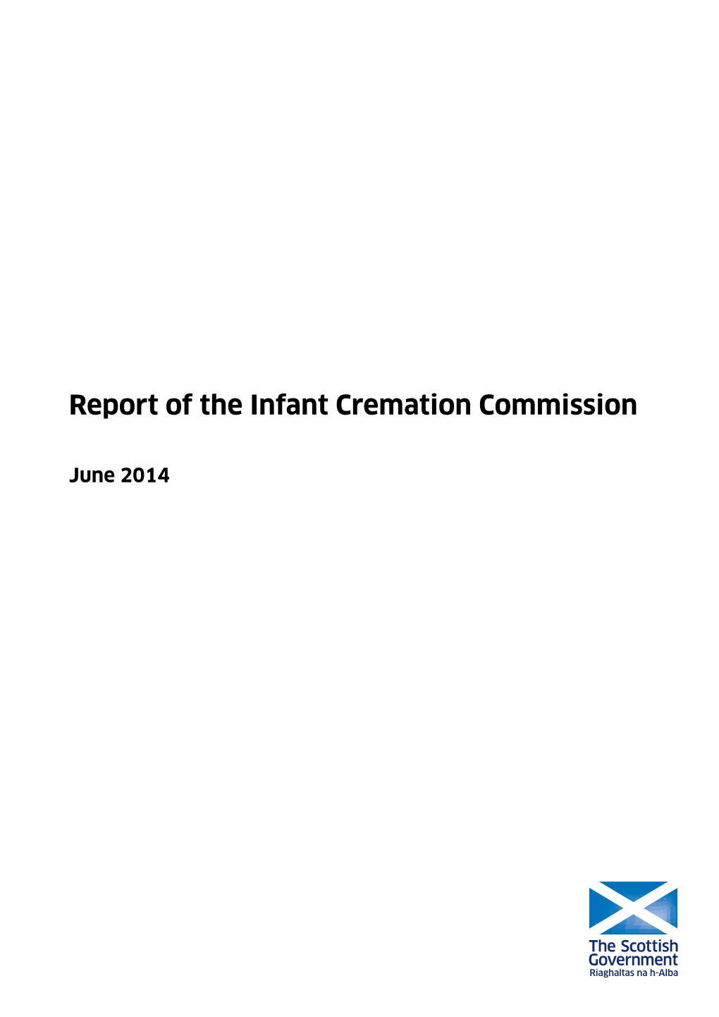 Report of the Infant Cremation Commission
