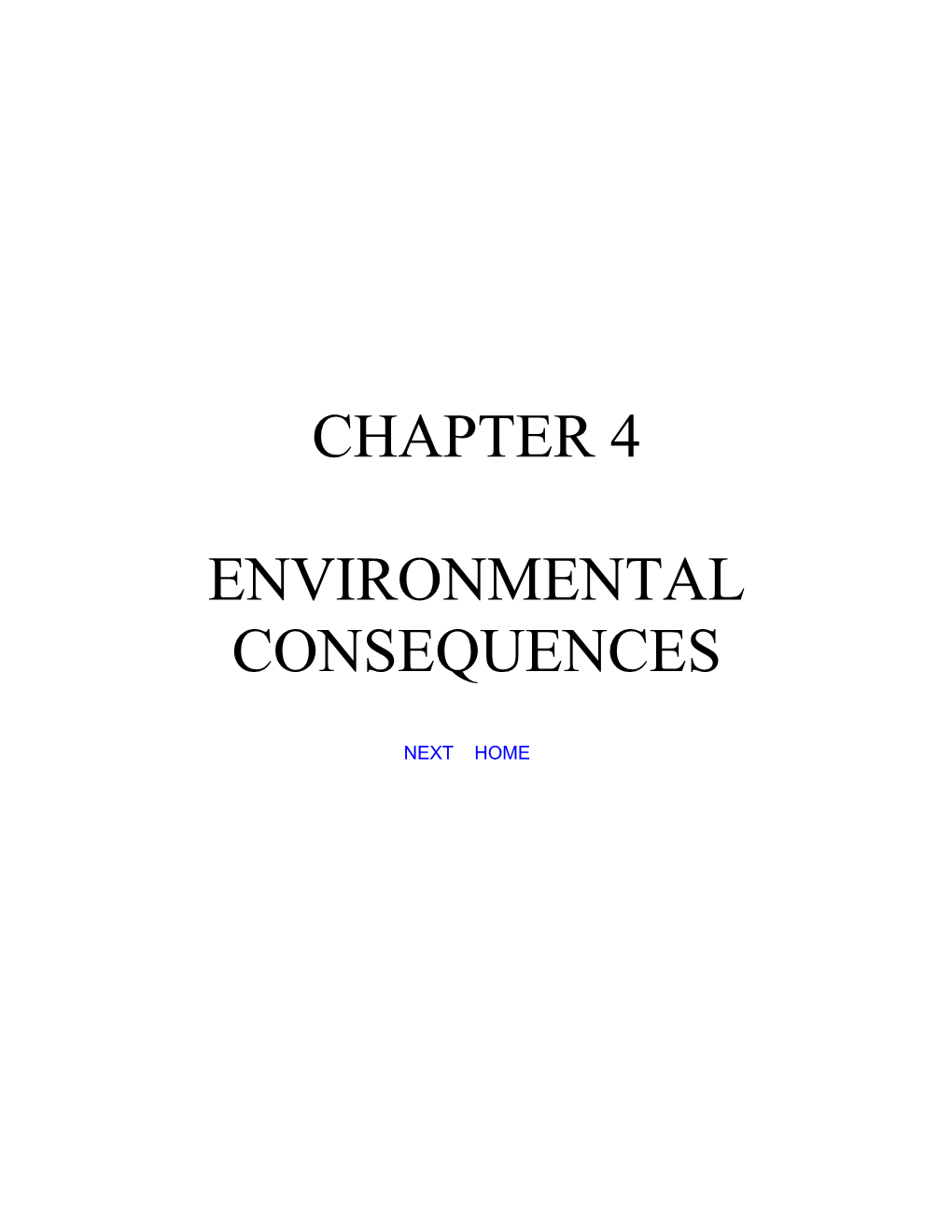 Chapter 4 Environmental Consequences