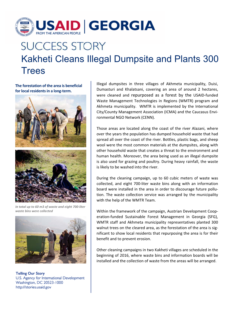 Kakheti Cleans Illegal Dumpsite and Plants 300 Trees