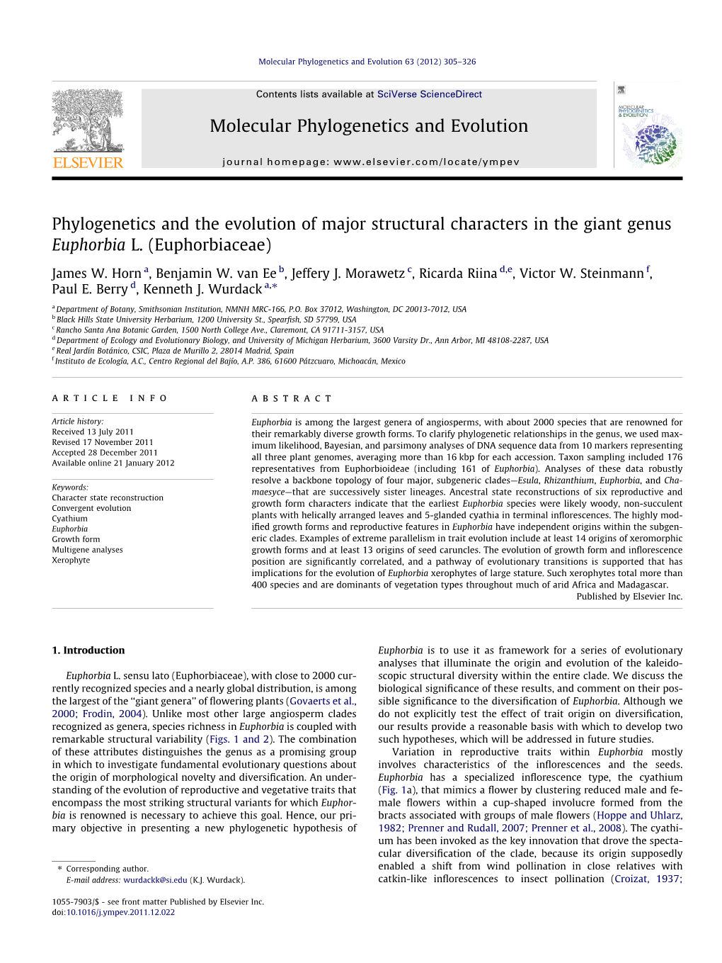 Phylogenetics and the Evolution of Major Structural.Pdf