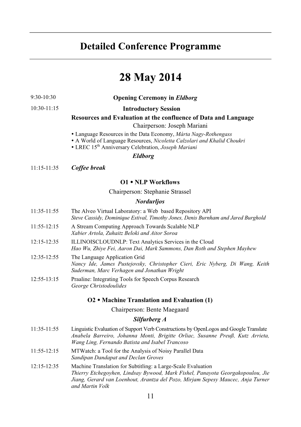 Detailed Conference Programme2014.V41-D1