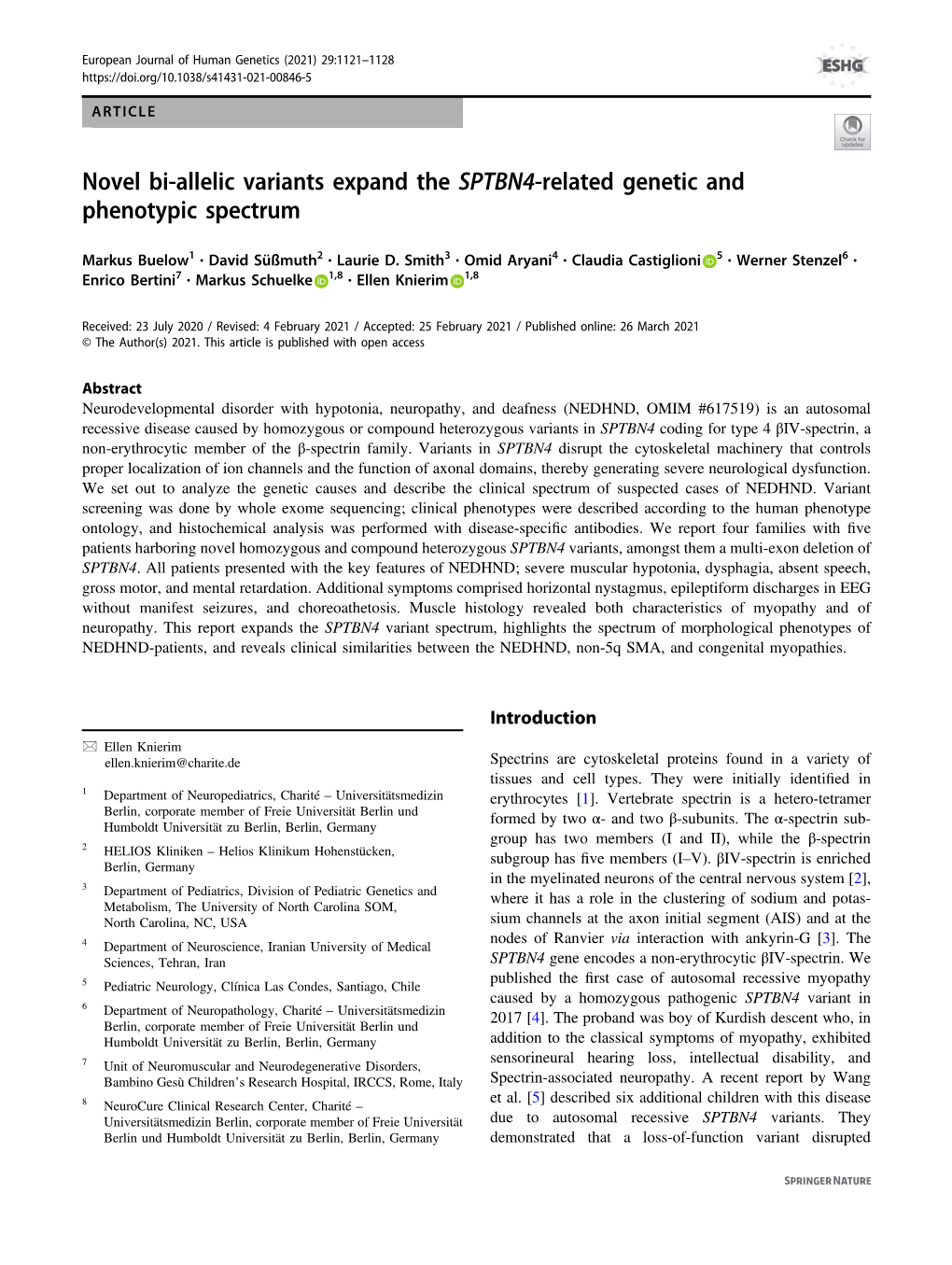 SPTBN4-Related Genetic and Phenotypic Spectrum