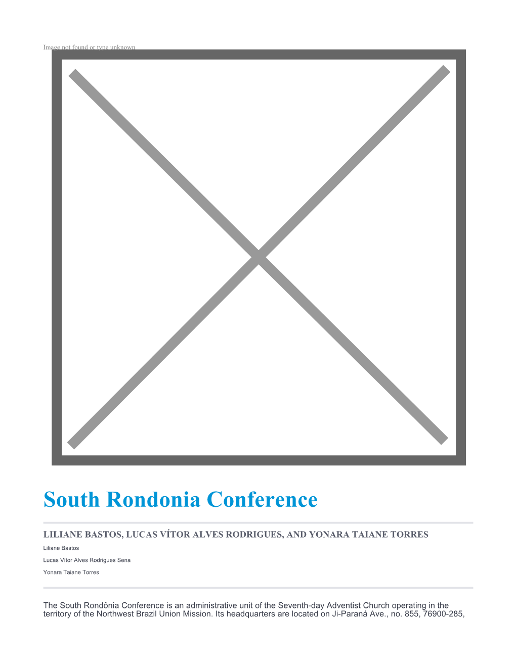 South Rondonia Conference