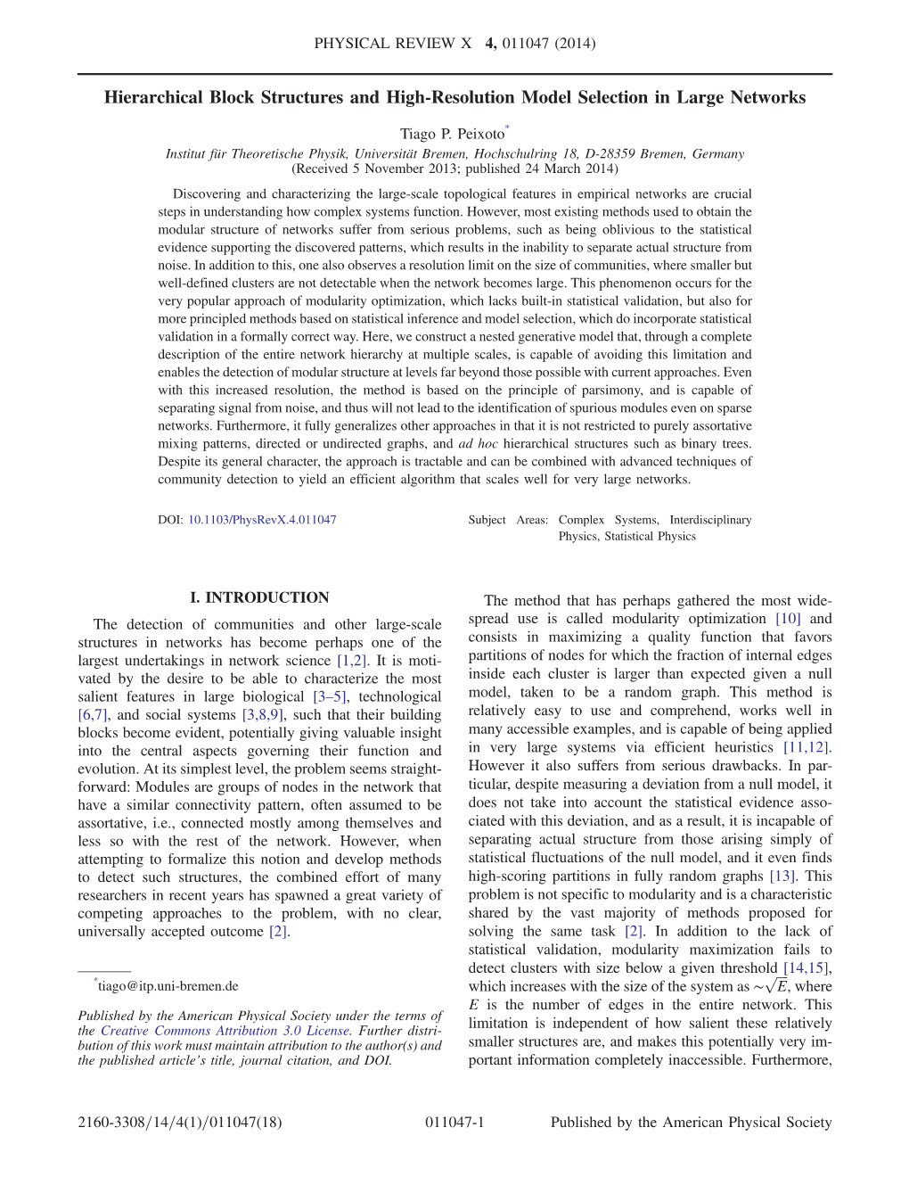 Hierarchical Block Structures and High-Resolution Model Selection in Large Networks