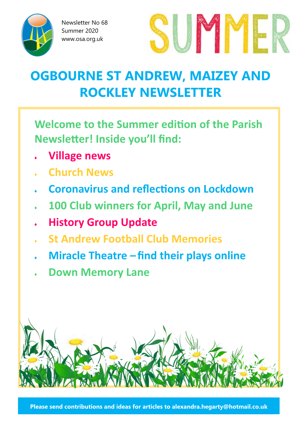 Ogbourne St Andrew, Maizey and Rockley Newsletter