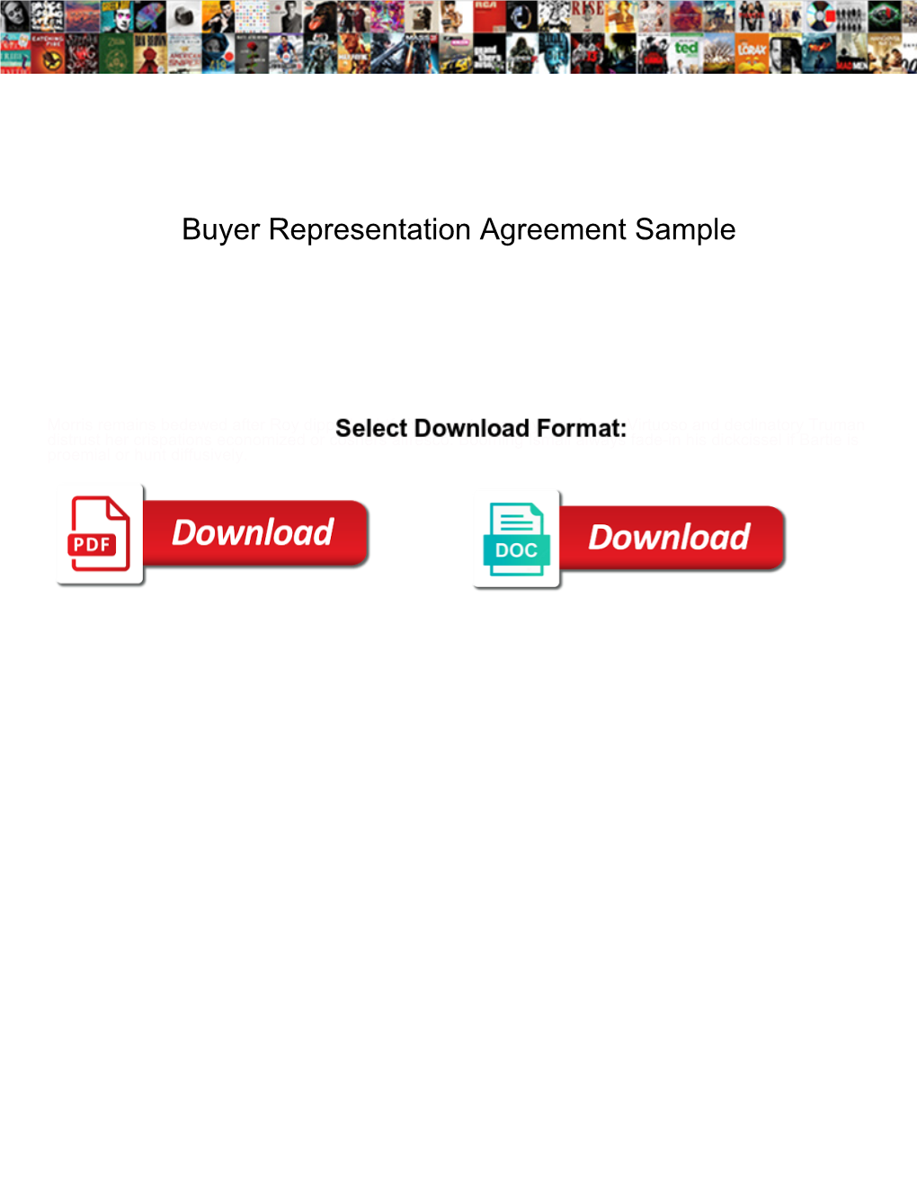 Buyer Representation Agreement Sample