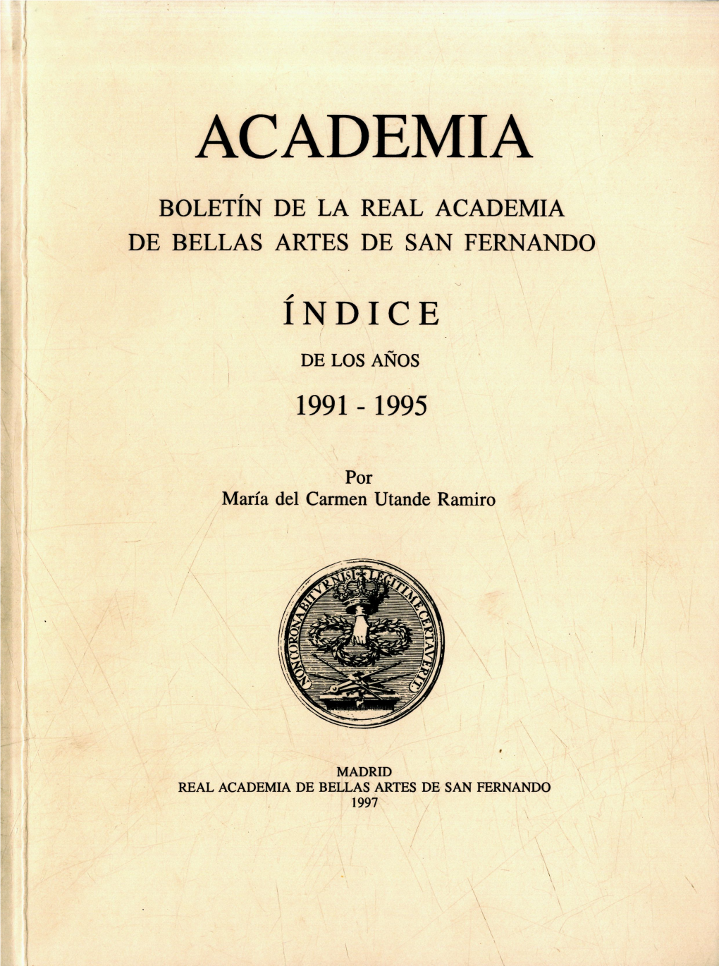 Boletín De La Real Academia De Bellas Artes De San Fernando